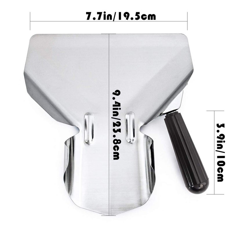 MGGi Stainless Steel French Fry Bagger Scoop Chip Popcorn Bagger Ice Candy Snacks Desserts Scooper, Right Handle - Image 5